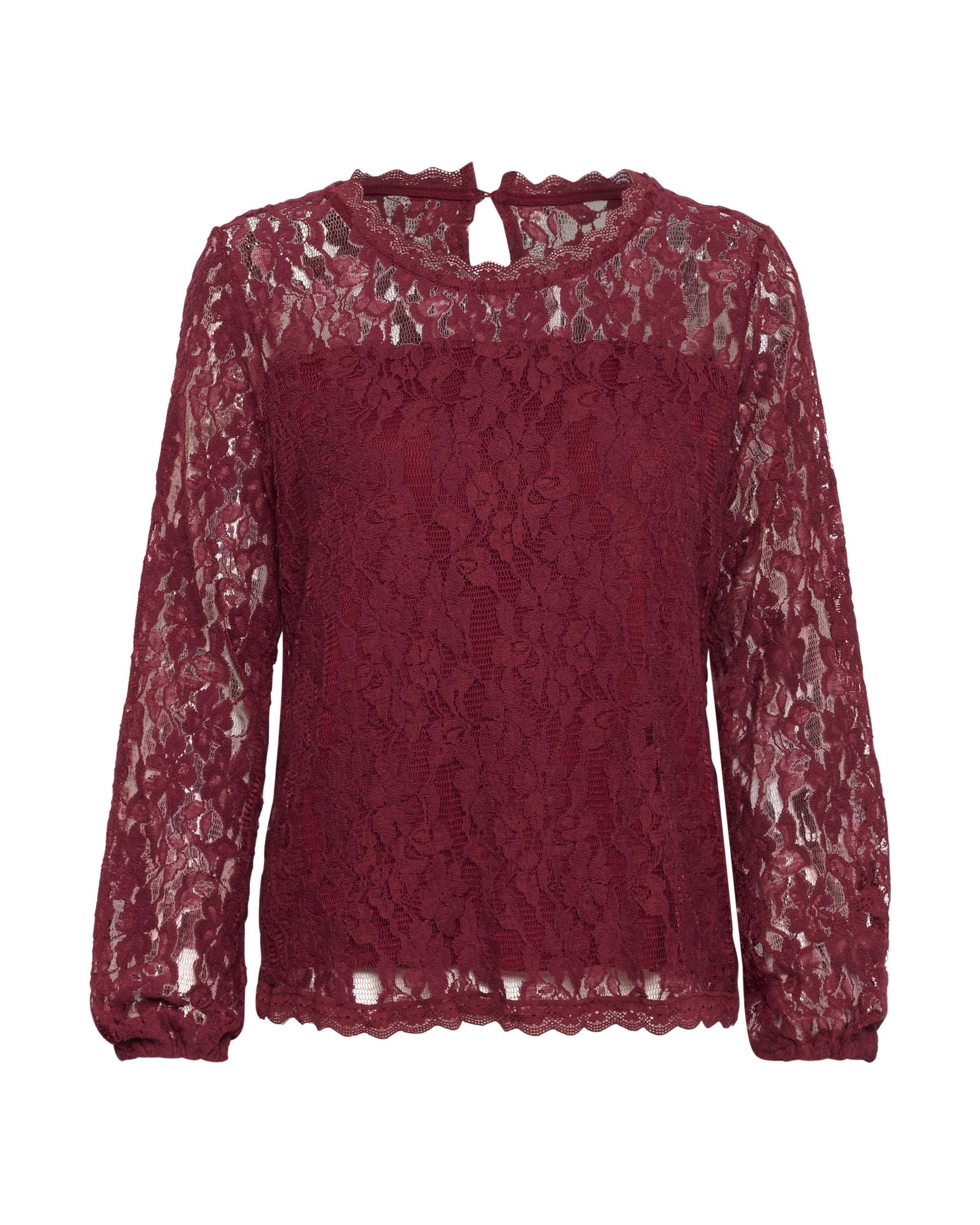 Cream Bluse 'Kit' i rød: forside