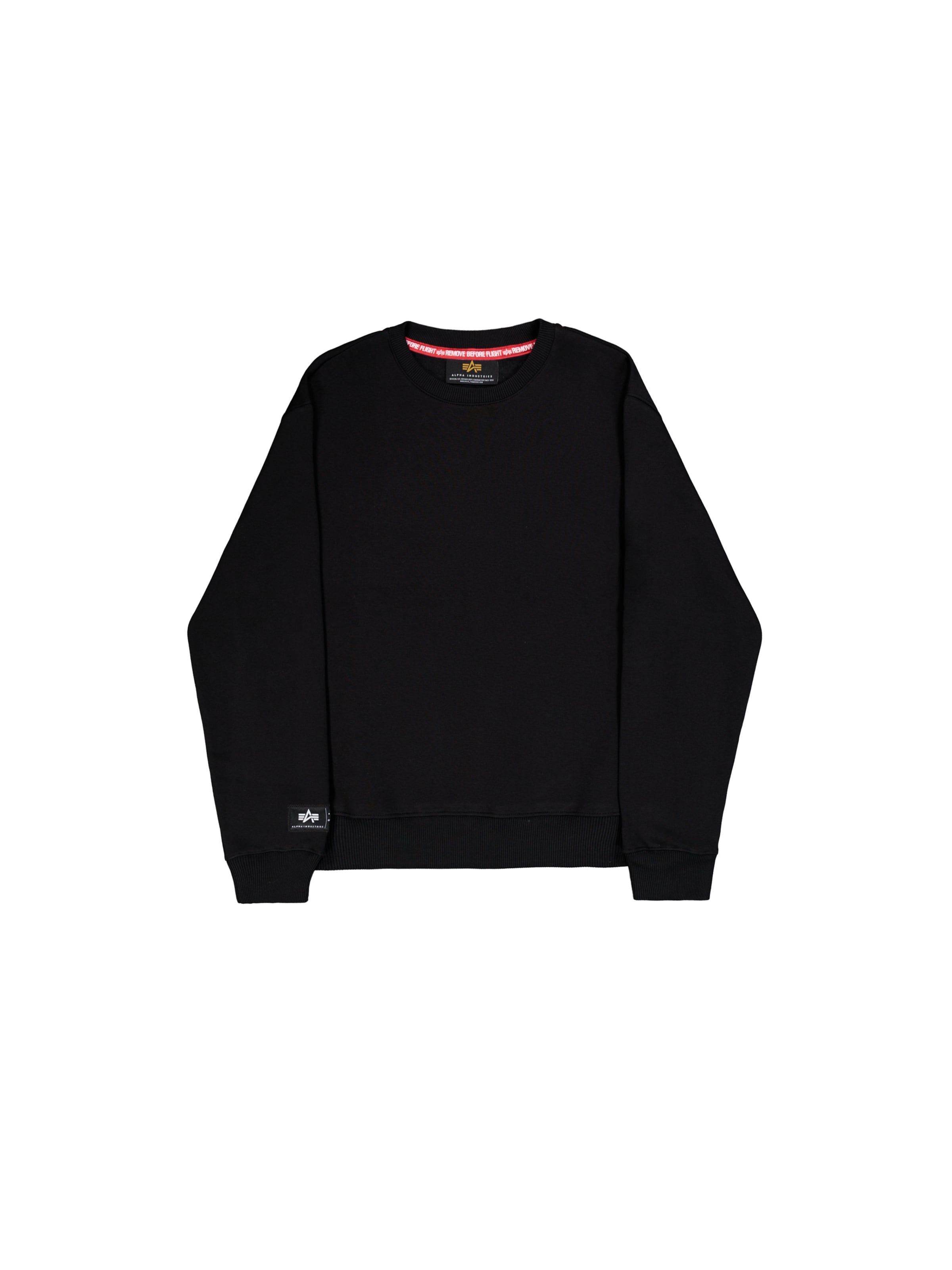 ALPHA INDUSTRIES Sweatshirt in Black: front