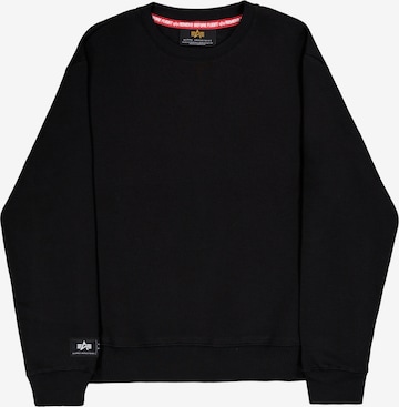 ALPHA INDUSTRIESSweater majica - crna boja: prednji dio
