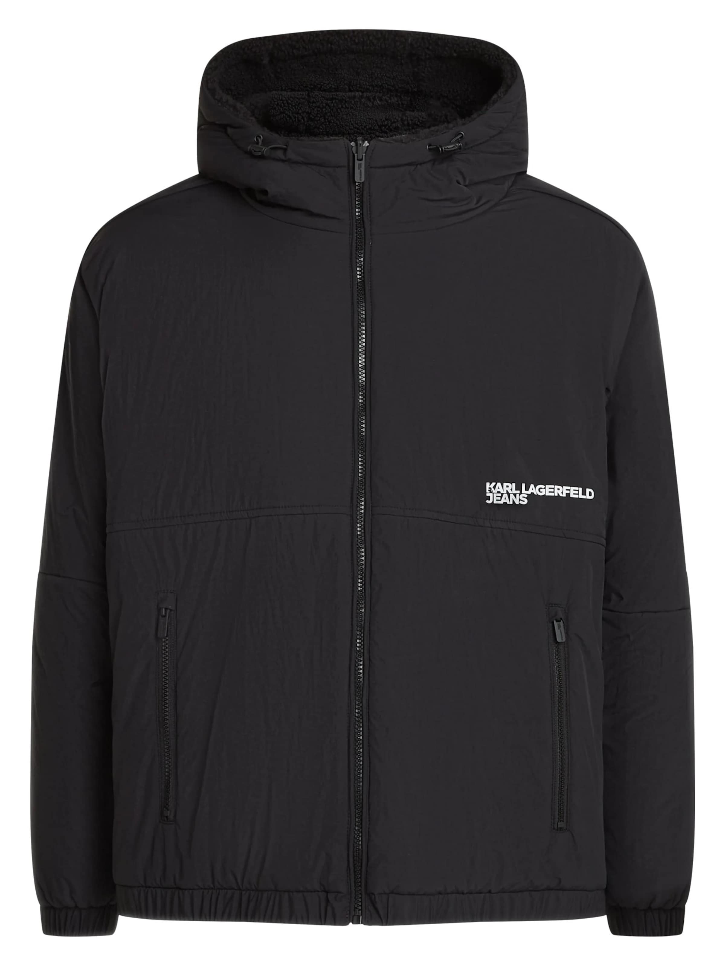 KARL LAGERFELD JEANS - Chaqueta de entretiempo en negro: frente