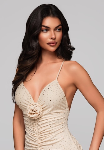 Ombre Avondjurk 'Donatella' in Beige