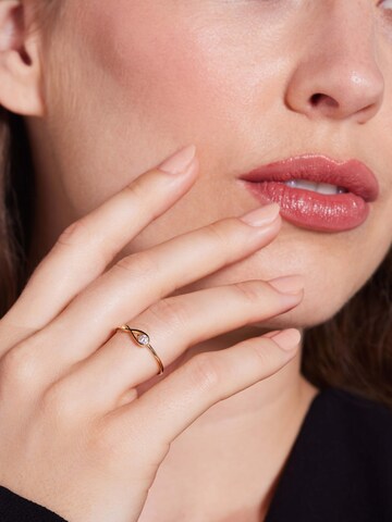 Lucardi Ring 'Klassisch' in Gold: front