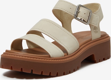 smėlio TIMBERLAND Basutės su dirželiais: priekis