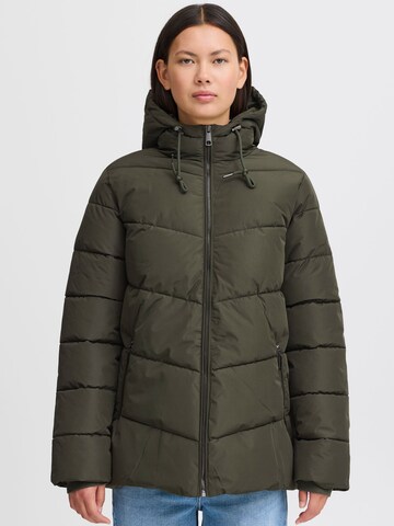 ICHI - Chaqueta de invierno ' ZELANA ' en verde: frente