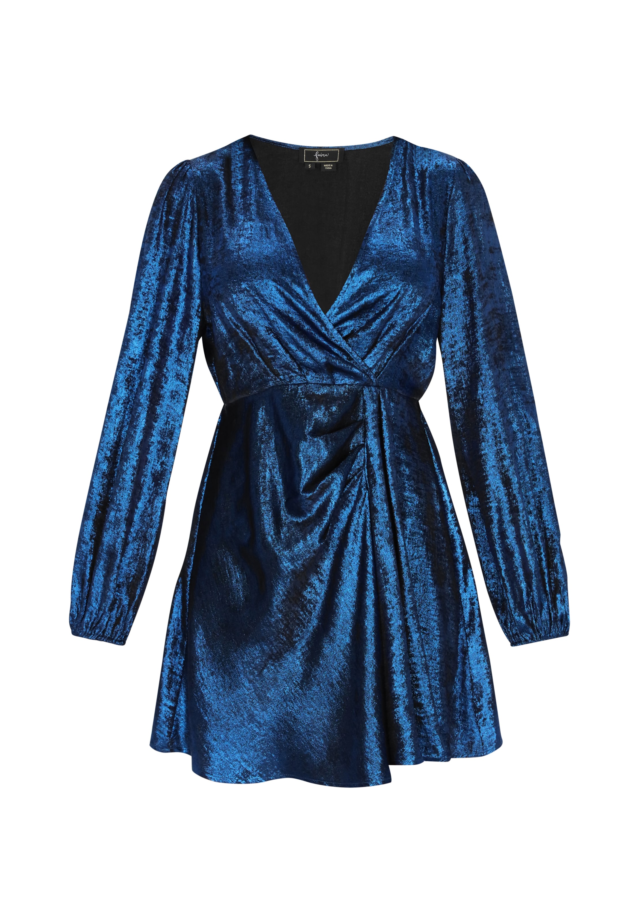 faina - Vestido de gala en azul: frente