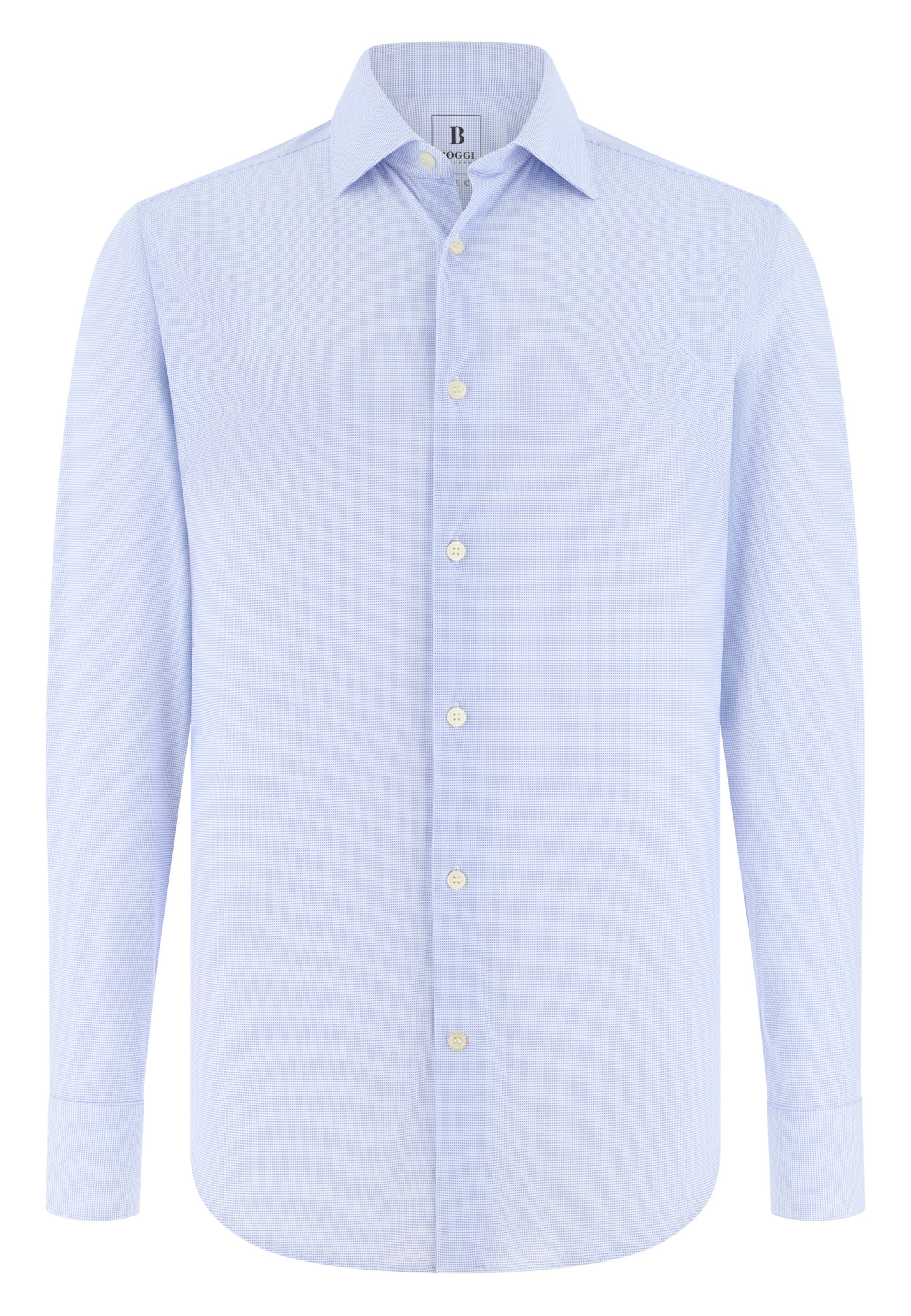Coupe regular Chemise Boggi Milano en bleu : devant