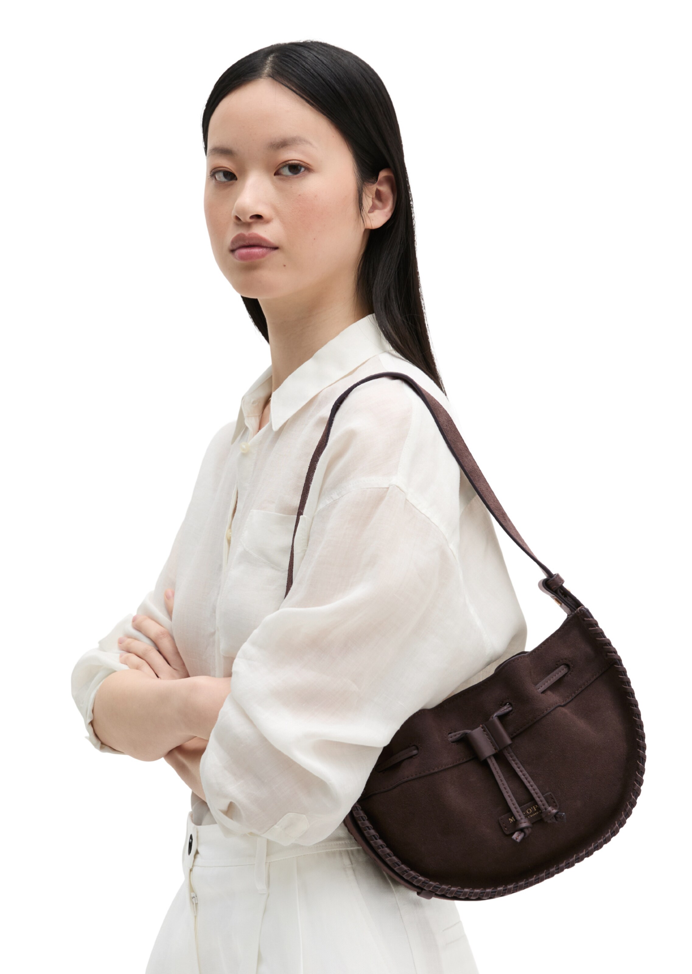 Marc O'Polo Schultertasche in Braun: Vorderseite