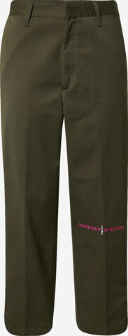 Loosefit Pantaloni con piega frontale 'EDWIN' di Pacemaker in verde: frontale