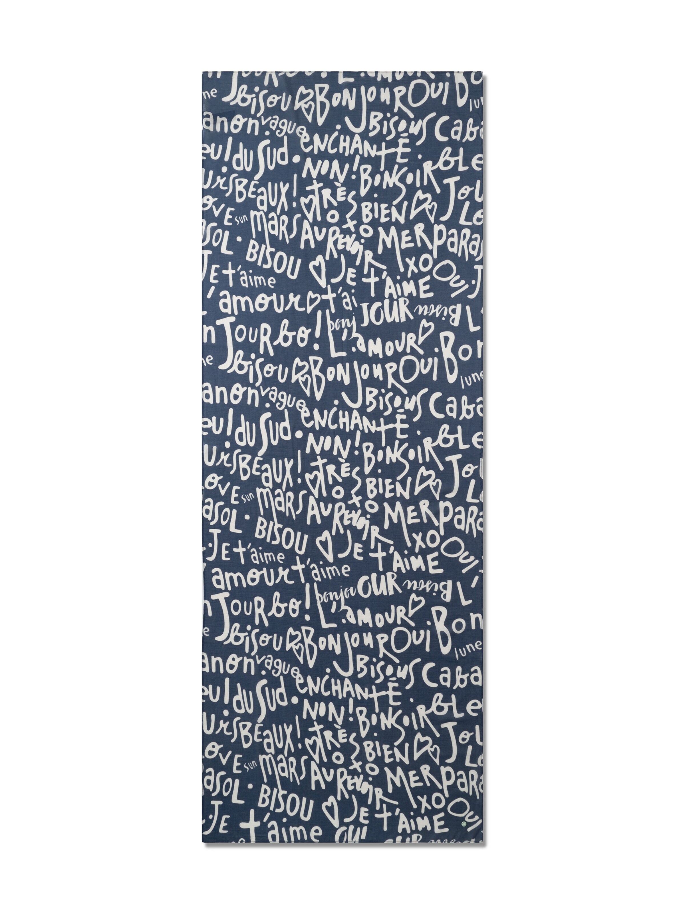 CODELLO Schal  mit französischen Typo-Prints in Blau