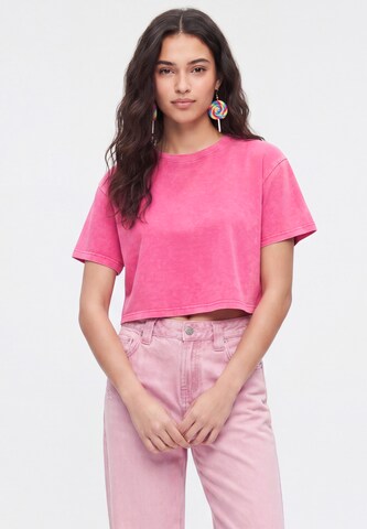 MYMO - Camisa em rosa: frente