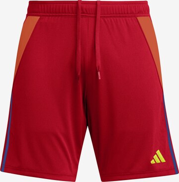 ADIDAS PERFORMANCE Workout Pants in Red: front