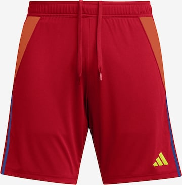 ADIDAS PERFORMANCE Workout Pants in Red: front