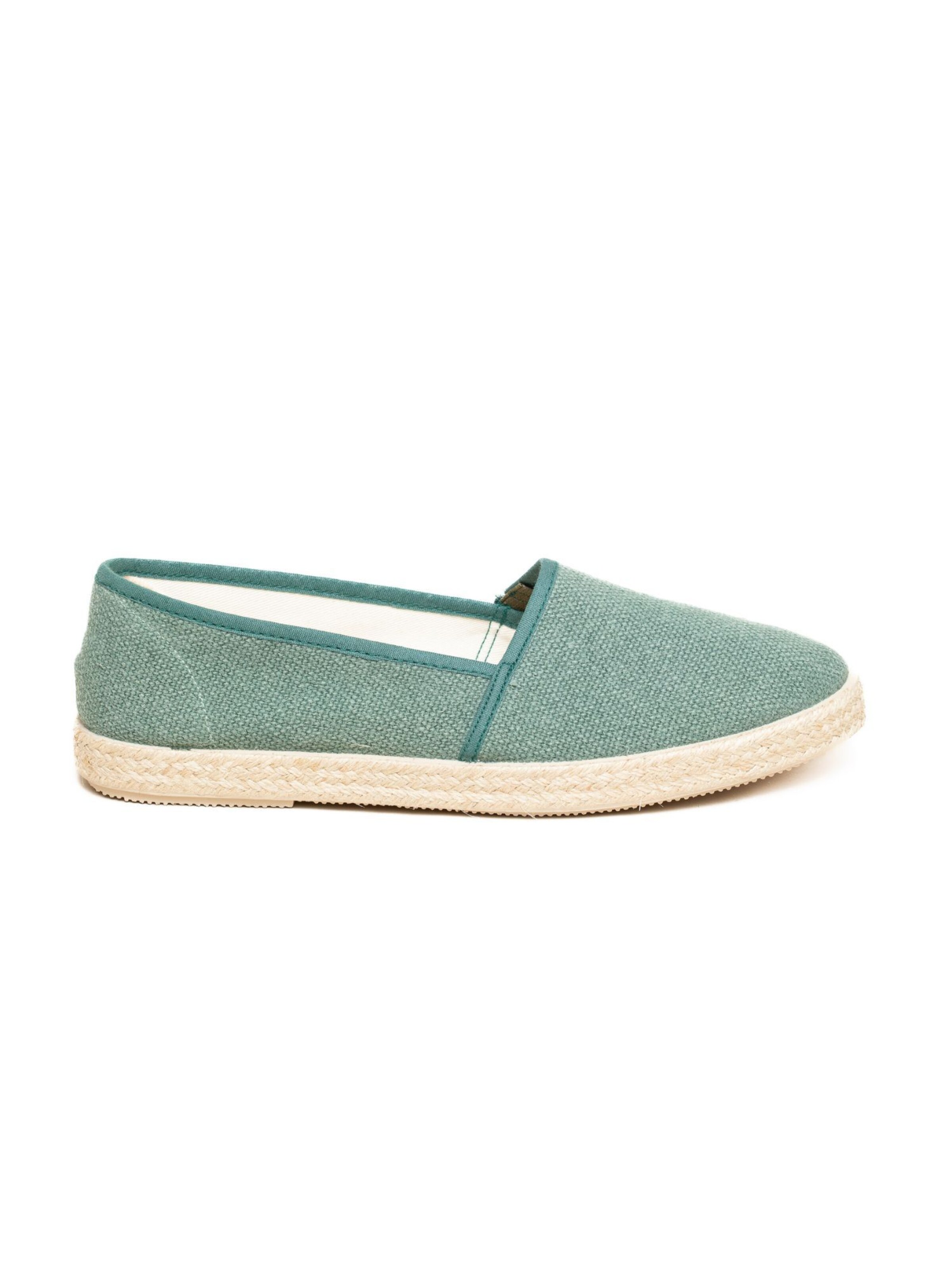 Gottstein Espadrilles 'Espadrille Camping Linen uni V' in Green