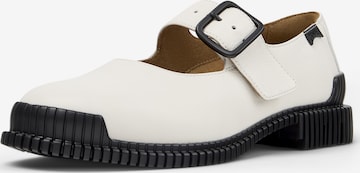 CAMPER Ballet Flats with Strap ' Pix ' in White: front