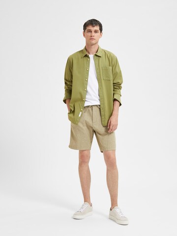 SELECTED HOMME Обычный Брюки-чинос 'SLHBrody' в Зеленый