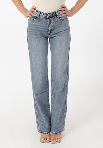 Elara Regular Jeans in Blau: Vorderseite