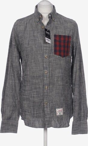 Superdry Button Up Shirt in L in Grey: front