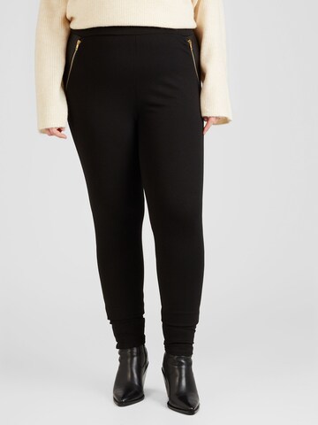 ABOUT YOU Curvy Regular Leggings 'Camilla' i svart: framsida