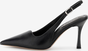 Escarpins à bride arrière CAFè NOIR en noir : devant