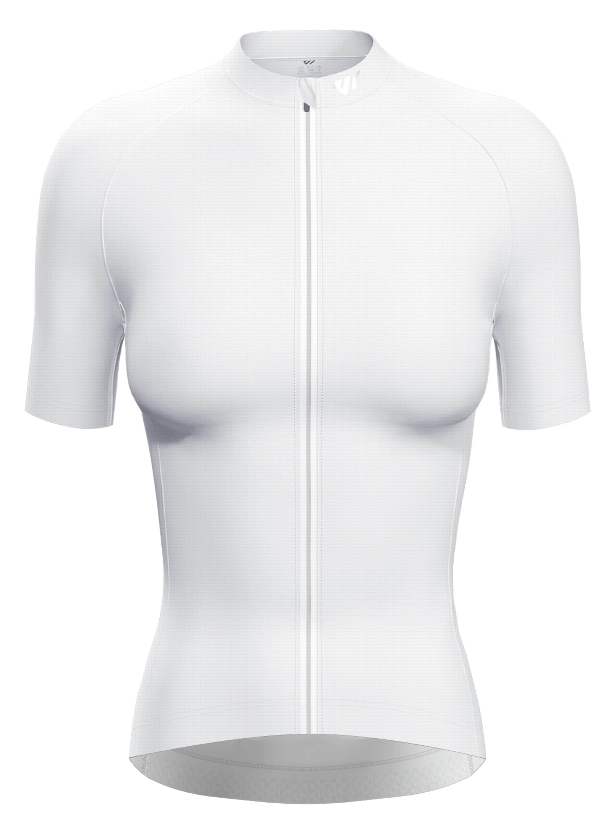 WULIBIKE Jersey 'Wulibike Damen Radtrikot Classic Kurzarm Weiß' in White: front