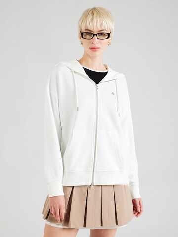 Veste de survêtement GANT en blanc : devant