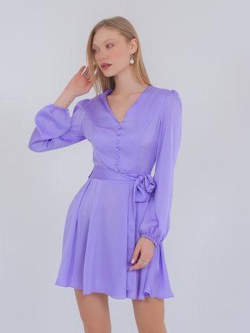 FRESHLIONS Shirt Dress in Purple