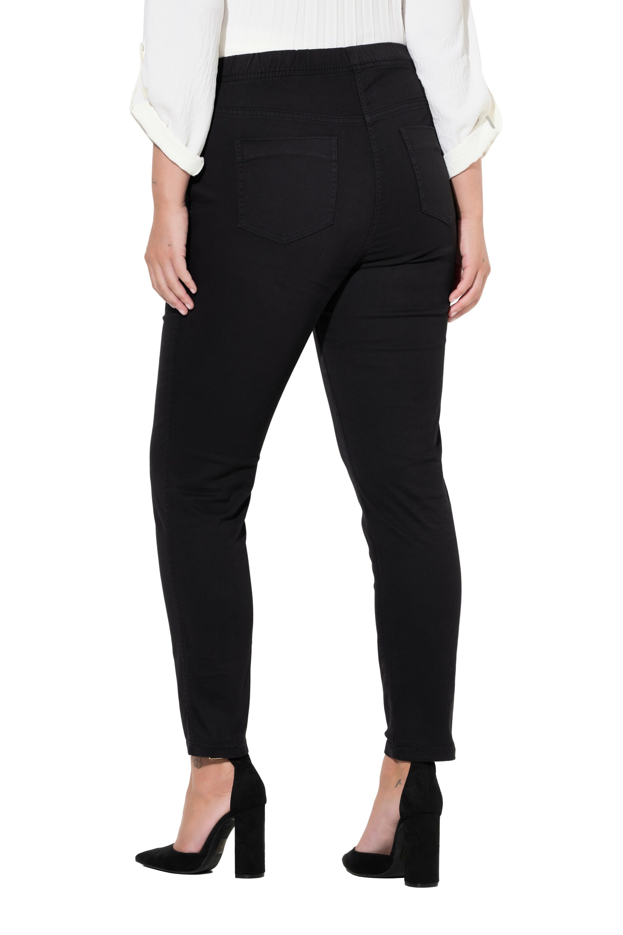 MIAMODA Slim fit Trousers in Black