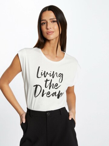 Morgan - Camiseta 'DREAM' en blanco: frente