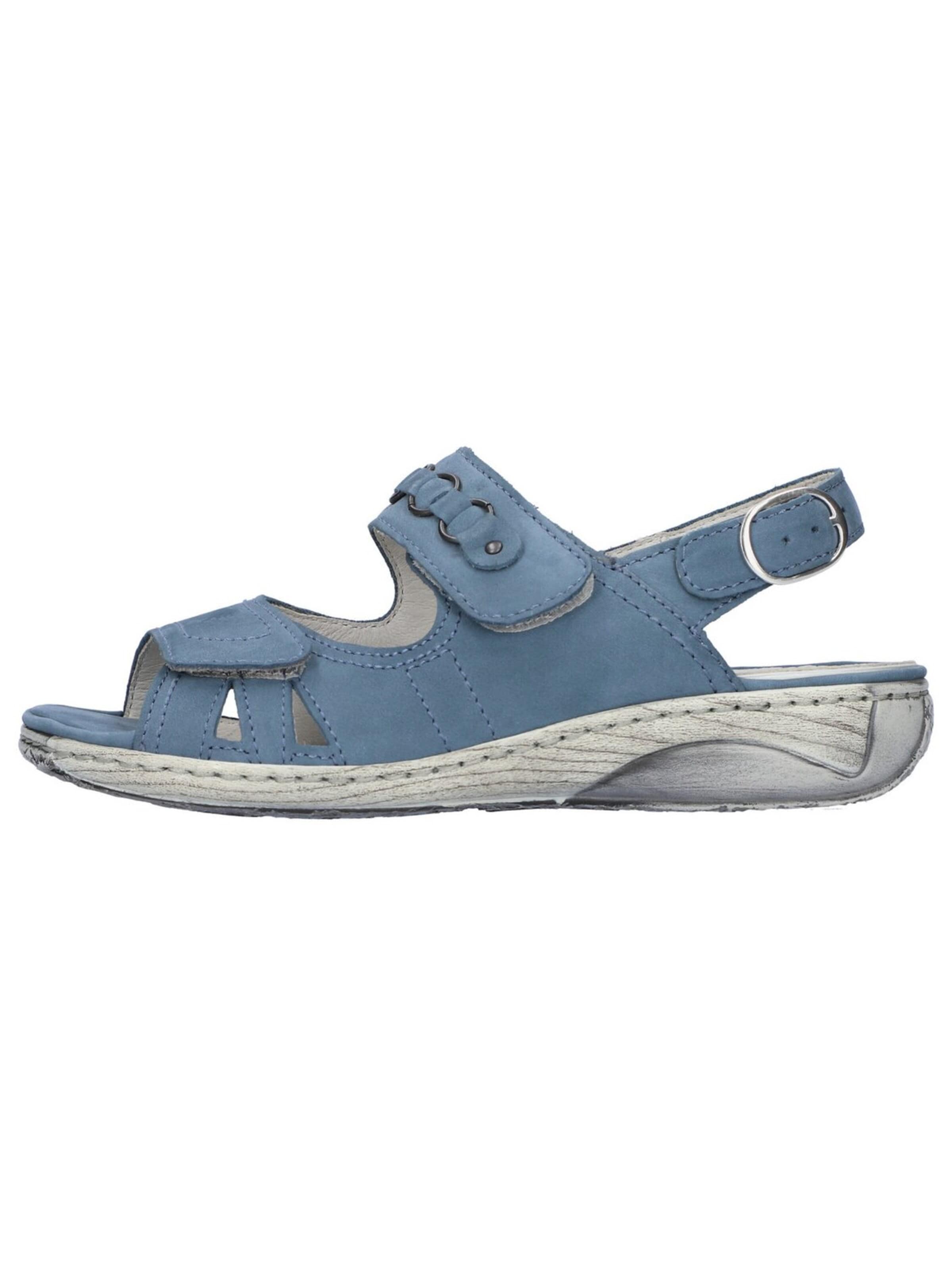 WALDLÄUFER - Sandalias 'Komfort Sandale Damen 210004 191 263 (G) Echtleder in blau' en azul: frente