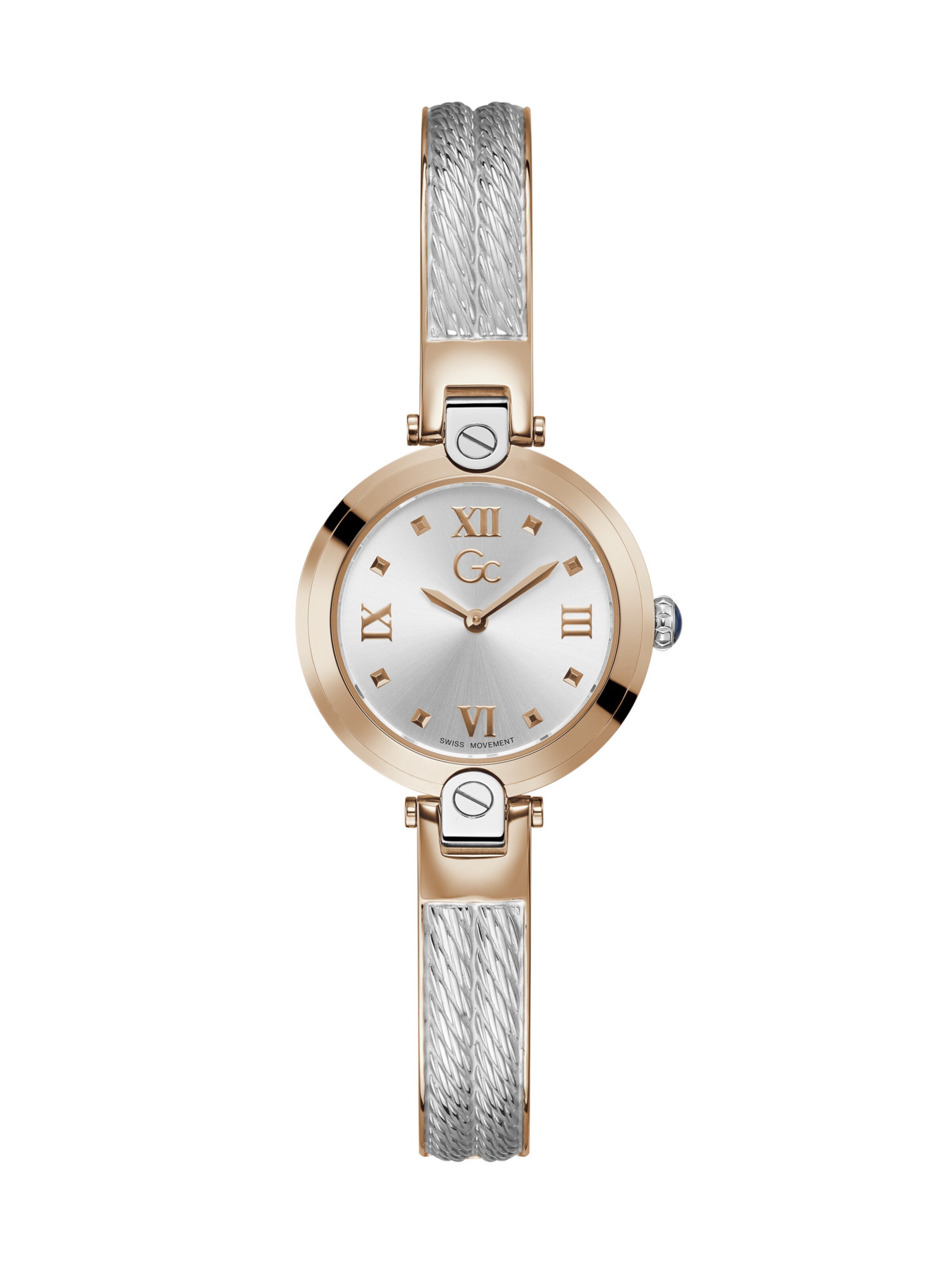 Gc Analog Watch in Silver: front