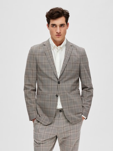 SELECTED HOMME Slim fit Suit Jacket 'Liam Lucas' in Grey: front