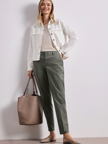 STREET ONE Alt kitsenev Püksid, värv roheline