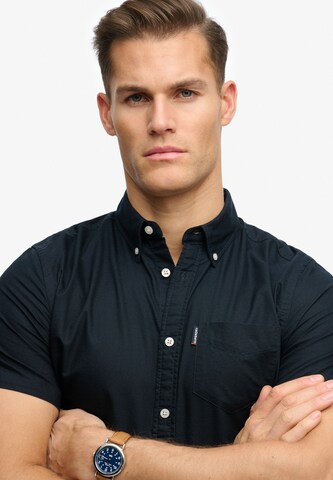 Superdry & Co Regular fit Overhemd 'Essentials' in Blauw
