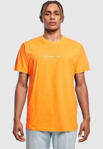 Merchcode Shirt 'Love Yourself First' in Orange: front