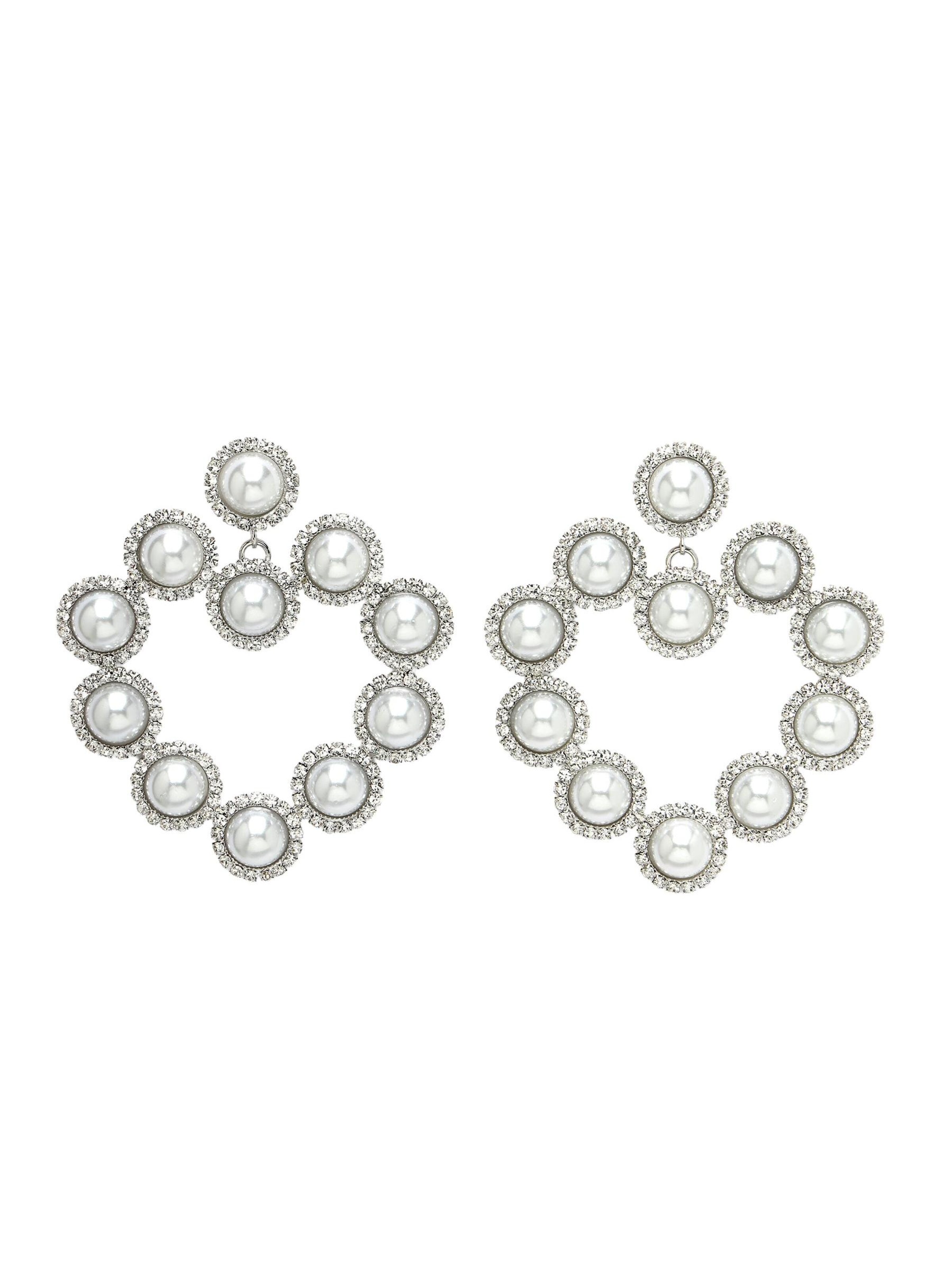 AVANT-GARDE PARIS Ohrringe 'Mira'‌‌‌‌‌ in Weiß: Vorderseite