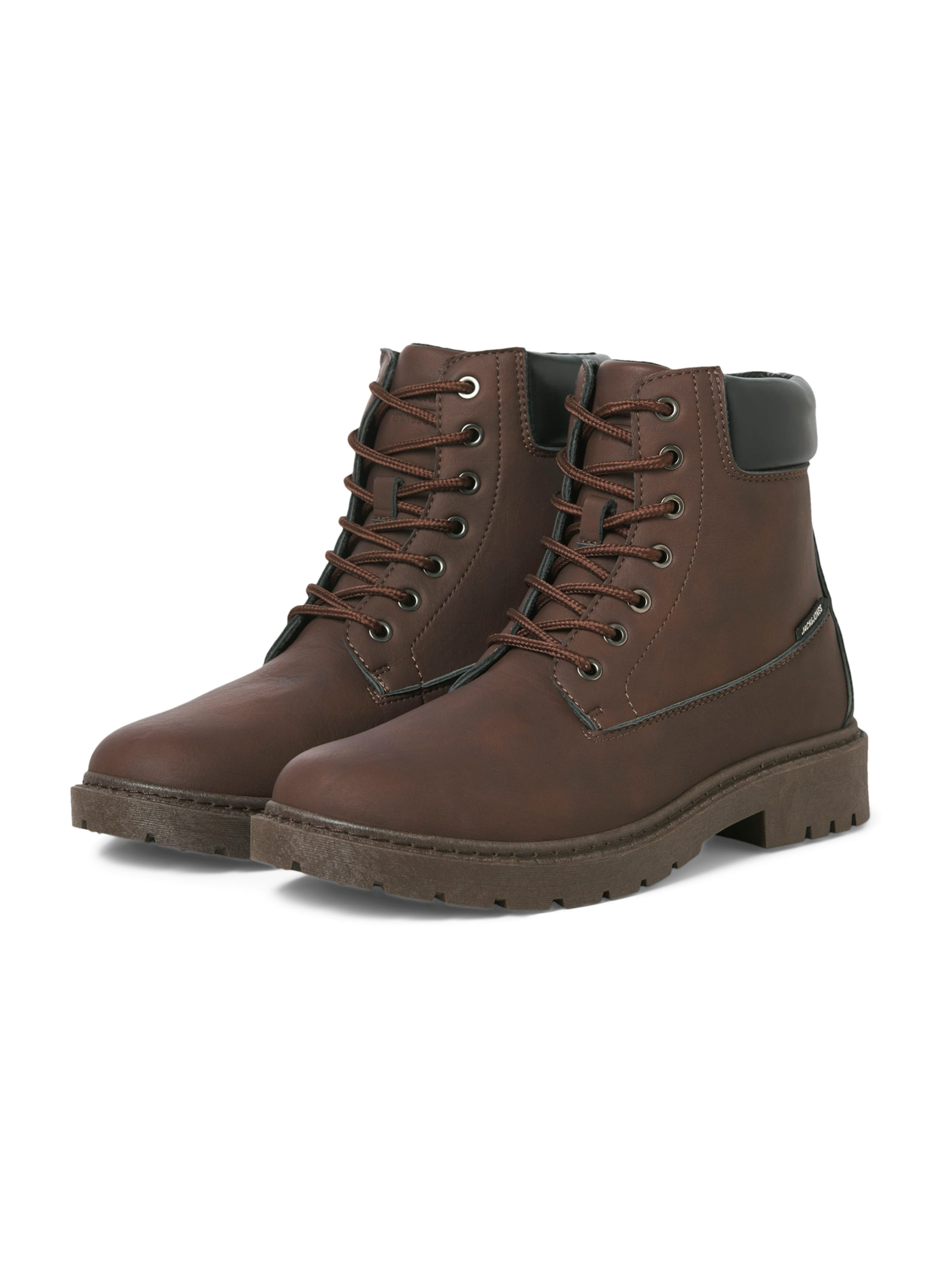 JACK & JONES - Botas con cordones 'JFWTHAMES' en marrón