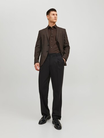 JACK & JONES Comfort fit Button Up Shirt 'blaparker' in Brown