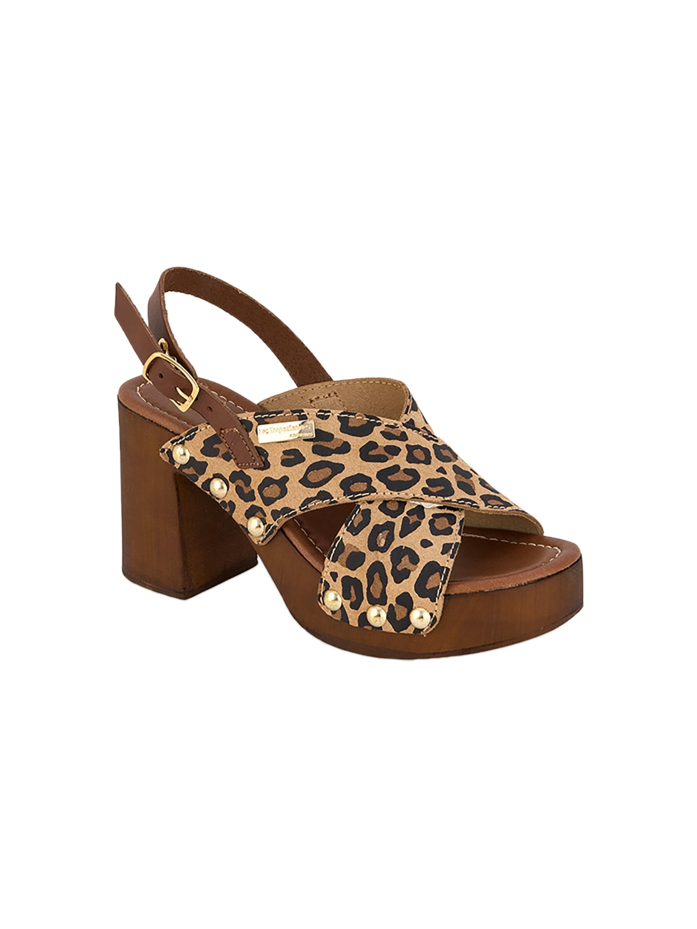 Les Tropéziennes - Sandalias 'Paloma – Ledersandalen mit Absatz' en beige