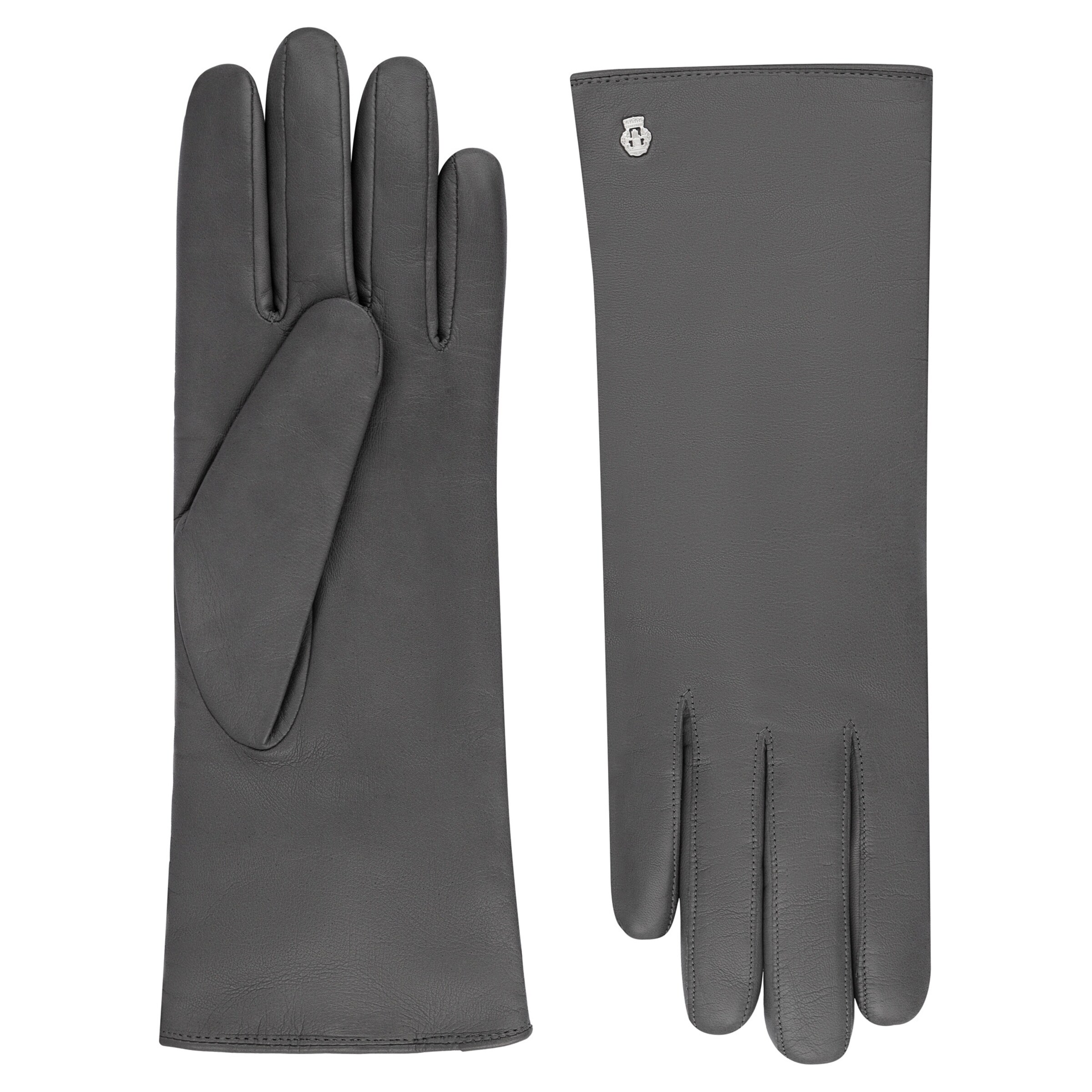 Mezzoguanti 'PRAG' di Roeckl in grigio: frontale