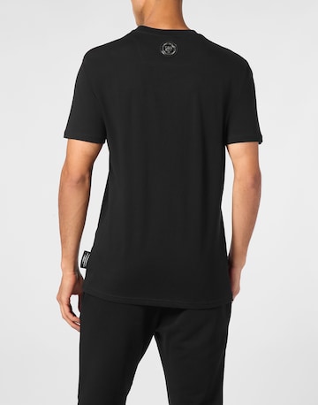 Plein Sport - Camiseta 'Silver Brush' en negro