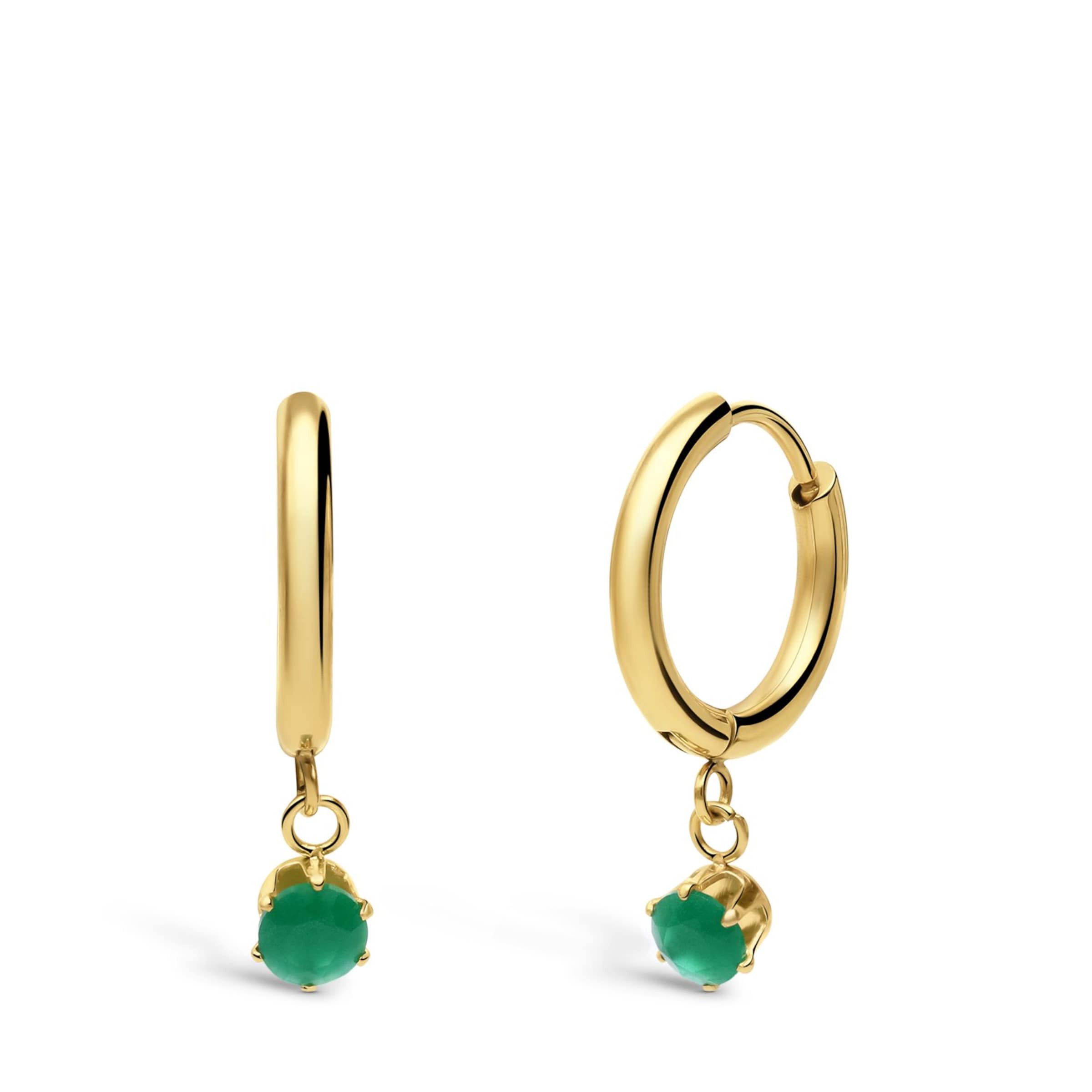 Lucardi Earrings 'Bali' in Gold: front