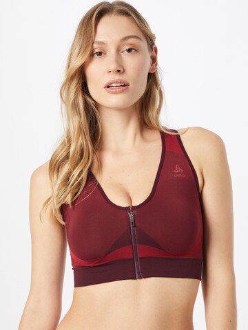 Bustier Soutien-gorge de sport ODLO en rouge : devant