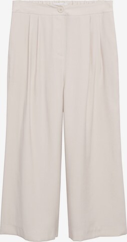 Wide leg Pantaloni con pieghe 'BYE' di MANGO in beige: frontale