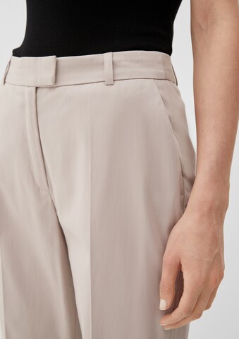Regular Pantalon à plis s.Oliver BLACK LABEL en beige