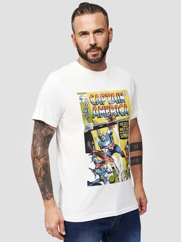 T-Shirt 'Captain America Battles' Recovered en beige