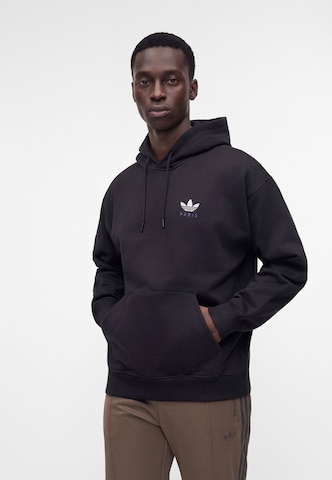 ADIDAS ORIGINALS Sweatshirt 'PARIS MAP' in Zwart: voorkant