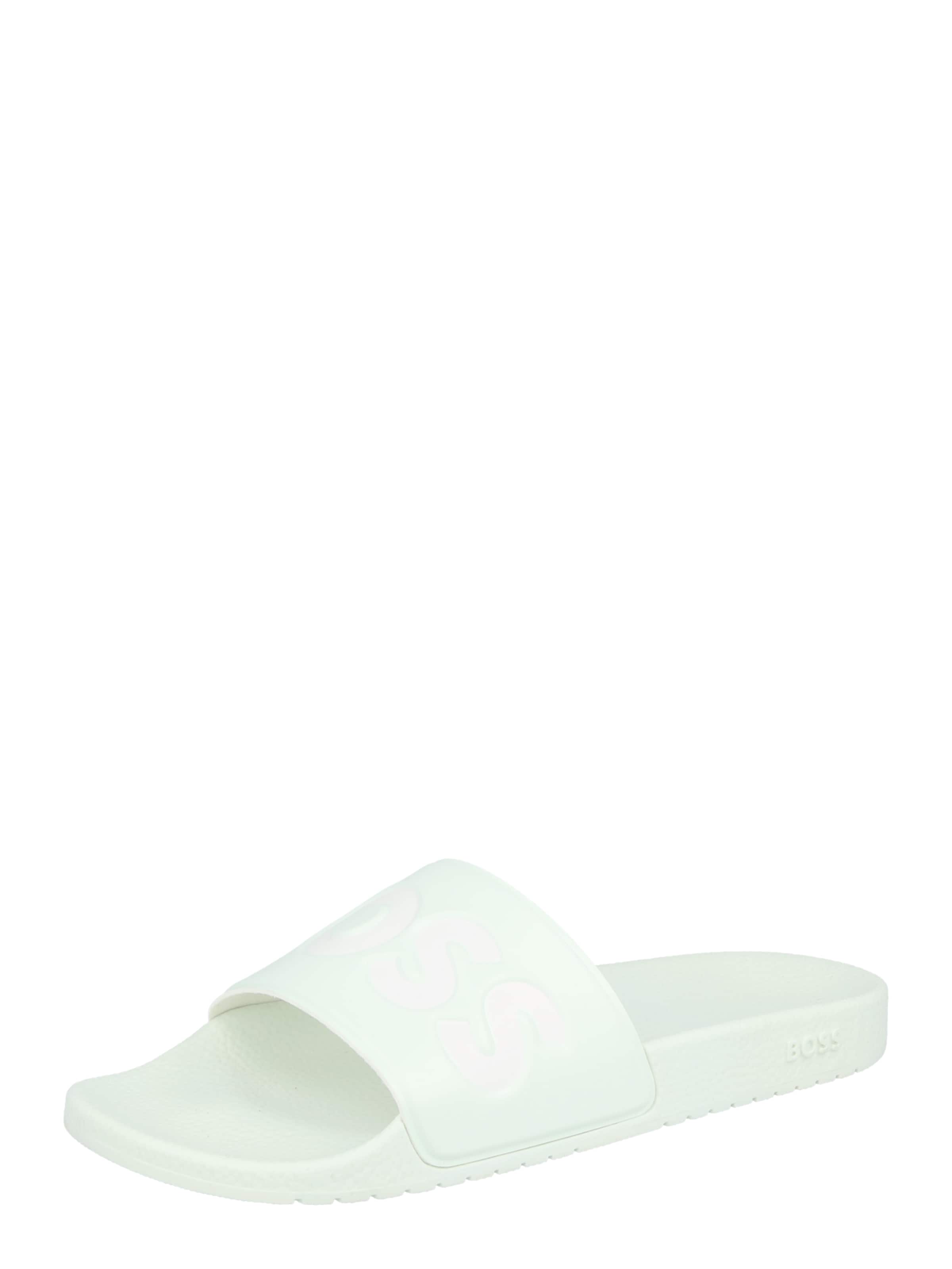 BOSS Pantolette 'Aryeh' in Grün: Vorderseite