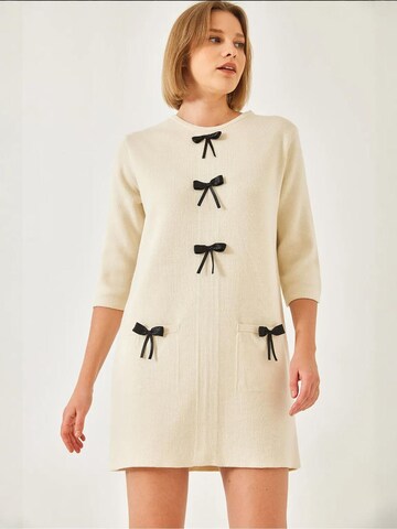 Bianco Lucci - Vestido de malha em bege