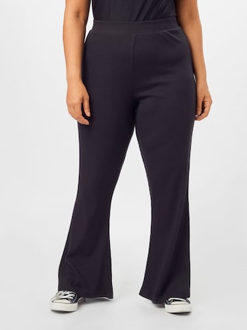 Noisy May Curve Flared Pants 'Pasa' in Black: front