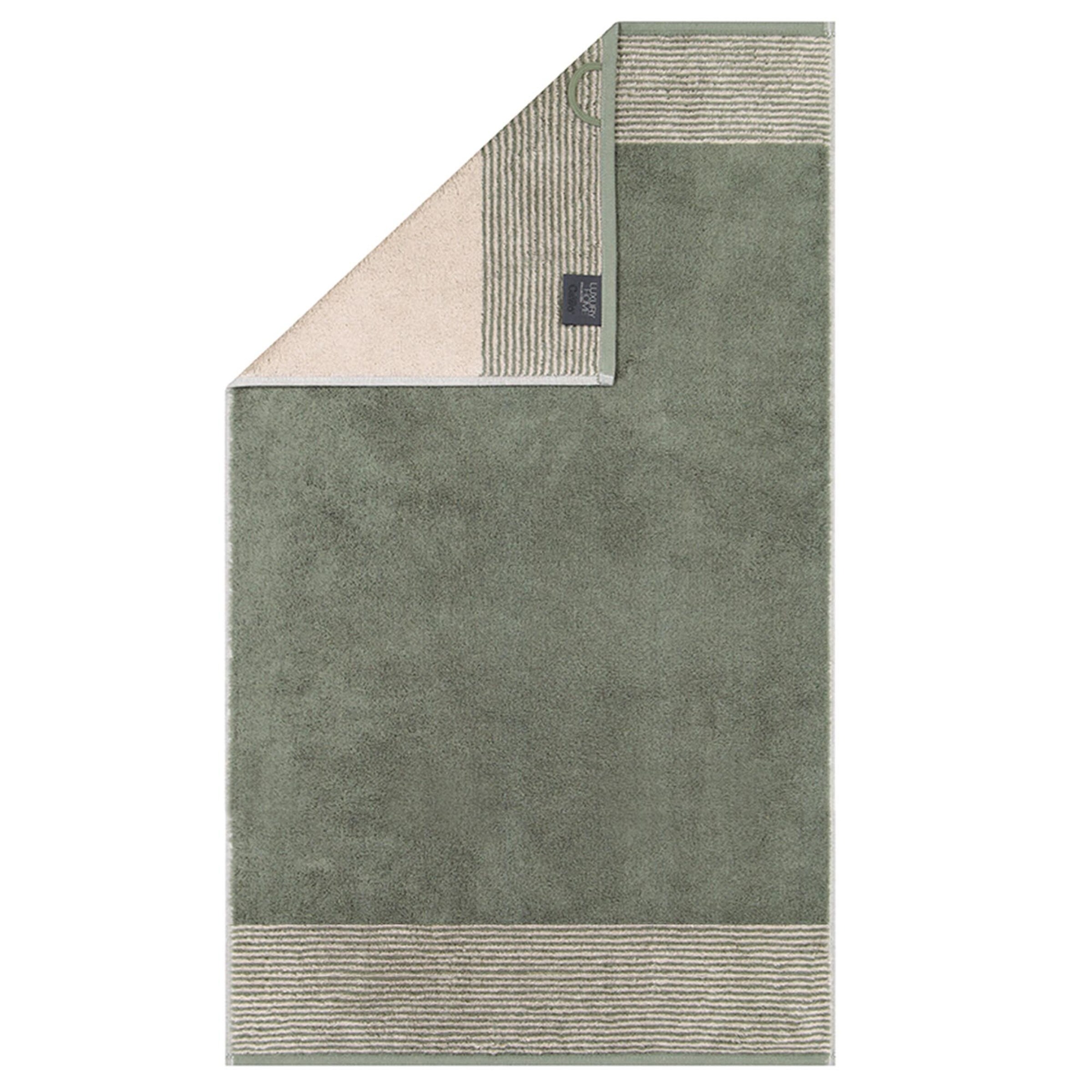 Serviette Cawö en vert : devant